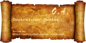 Oestreicher Aszter névjegykártya